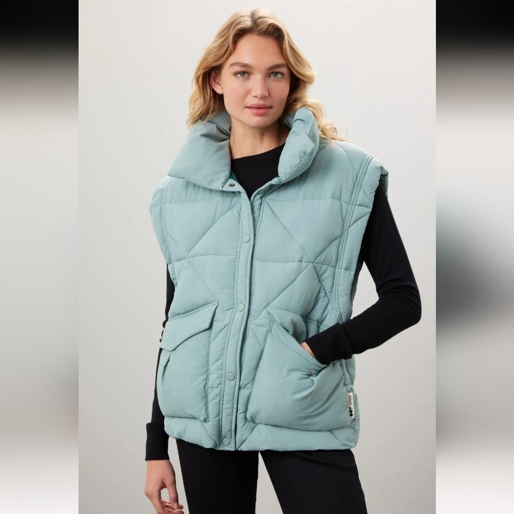 Oof Blue Puffy Vest Size 4